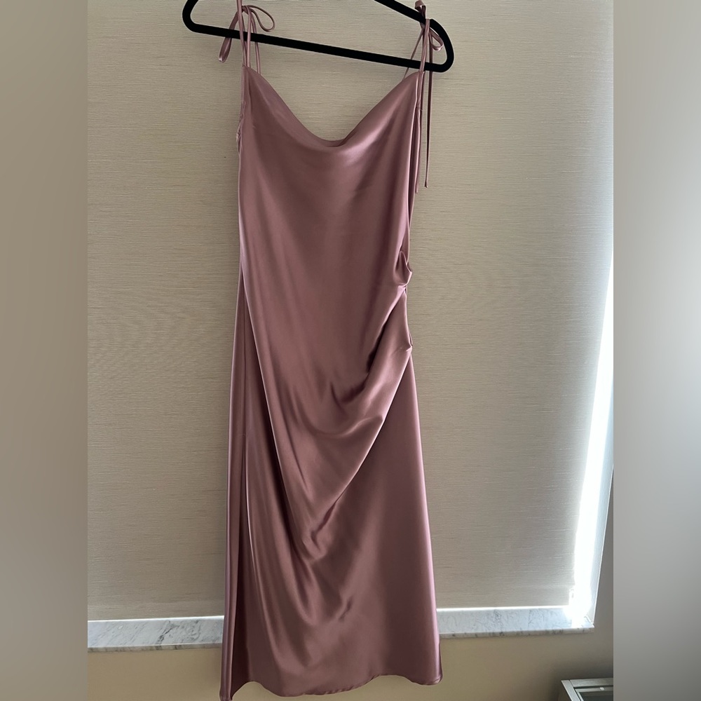 Light purple satin dress